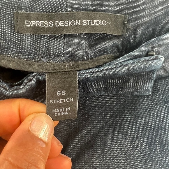 Express design studio blue jeans pants trousers size 6S - Picture 3 of 6